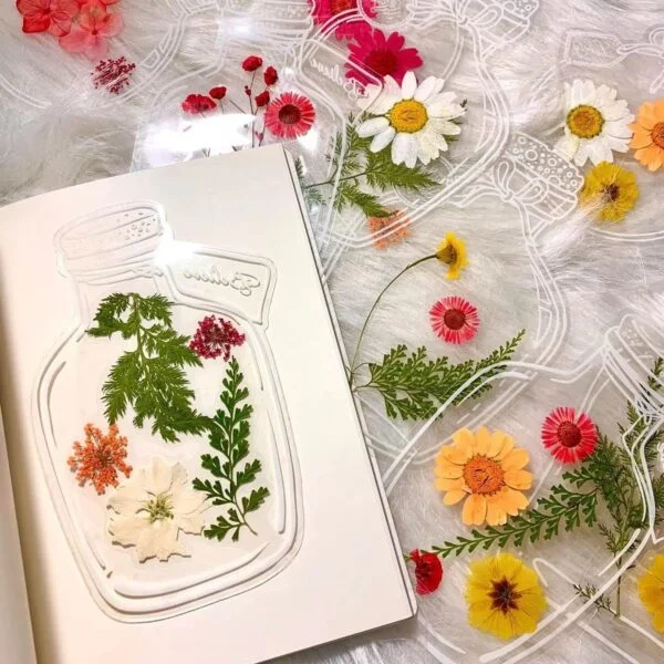 25 PCs । Flower Storage Clear Book Mark । CN-52